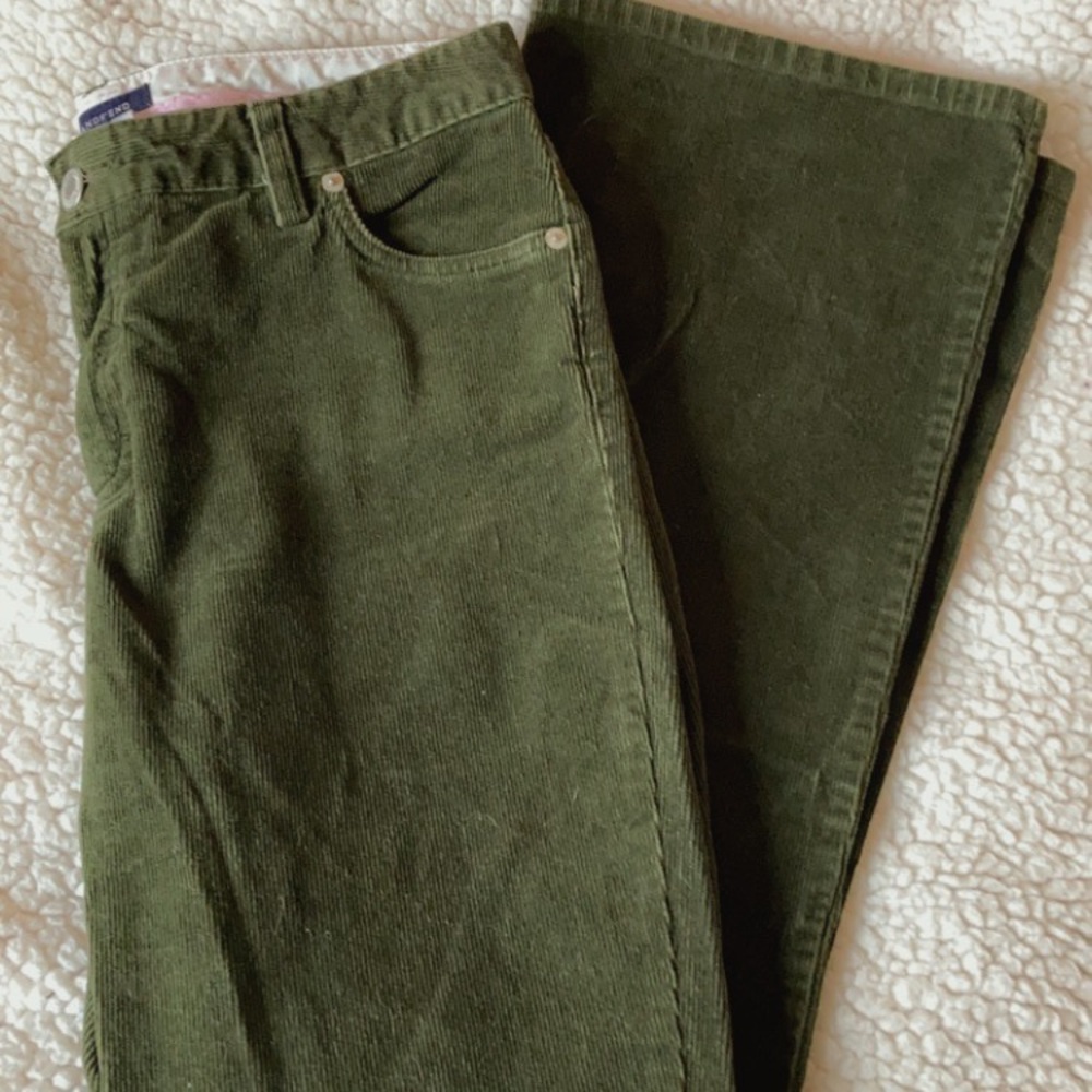 Lands’ End green corduroys
